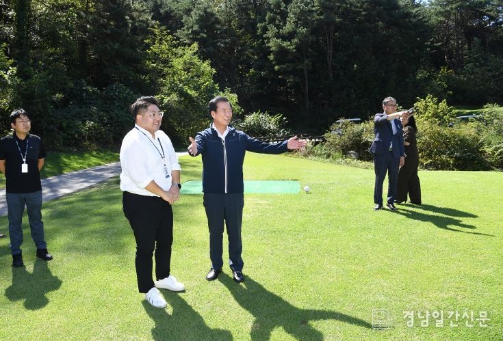 구인모 거창군수, 에콜리안 골프장 현장 점검