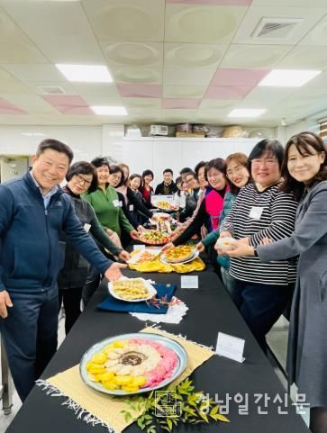 산청군 향토음식연구회 과제활동 전시회 모습