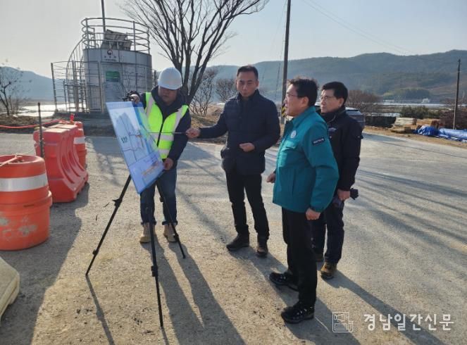 정영철 산청부군수, 건설현장 점검
