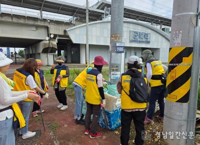 함안군보건소,‘건강플러스 행복플러스’ 건강위원회 환경정화활동 실시