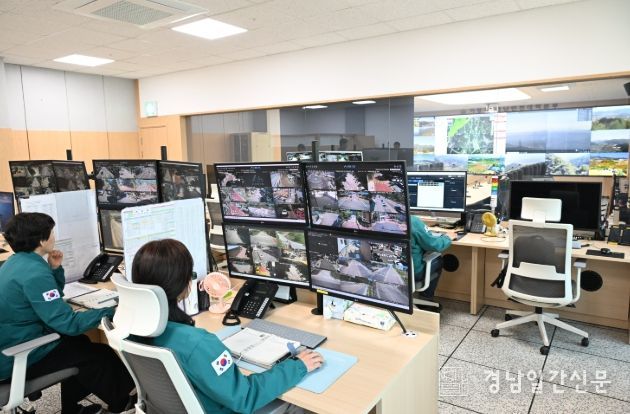 거창군, 24시간 실시간 CCTV관제로 새벽 화재 신속 대응
