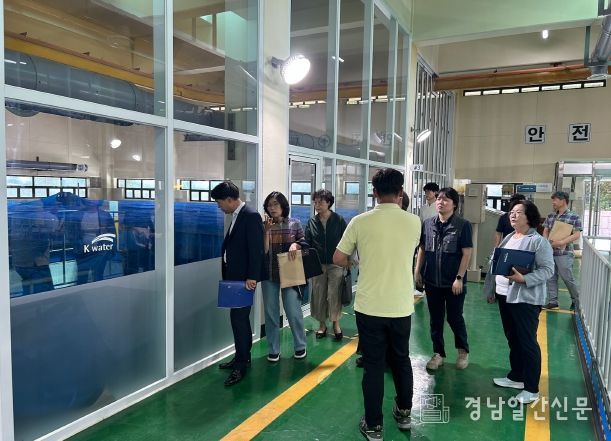 사천시, 수돗물 수질평가위원 사천정수장 견학
