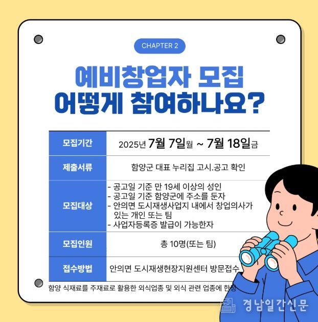 함양 안의면, 도시재생과 창업이 만나다!