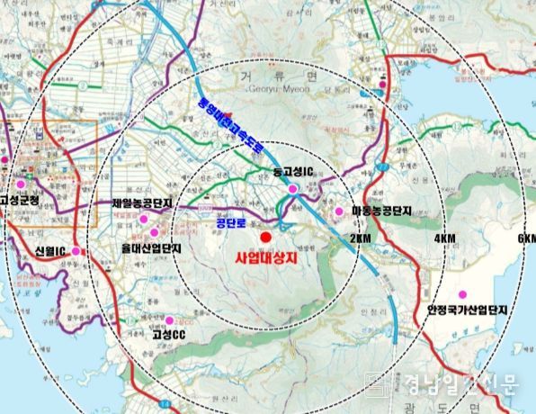 위치도(고성스마트일반산업단지)