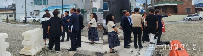 산업경제위원회, 성내 공영주차장 조성사업 현장 점검