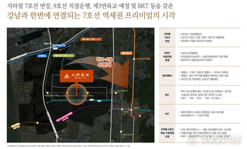 에이펙스 청라 사업계획 자료 –이미지제공 분양7번가