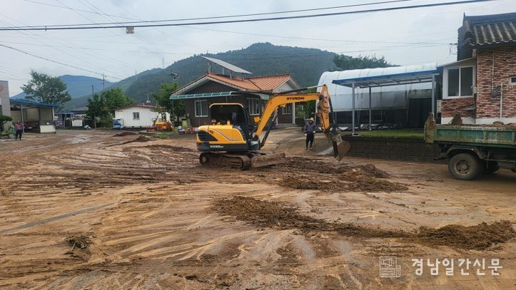 합천군 합천읍, 집중호우 침수피해에 주말 총력 복구
