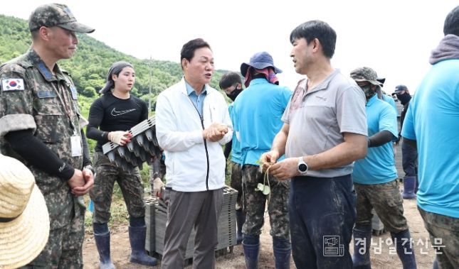 경상남도 박완수 지사, 복구 상황 현장점검