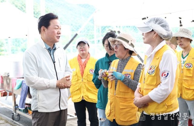 합천군 가회체육공원 자원봉사자 격려