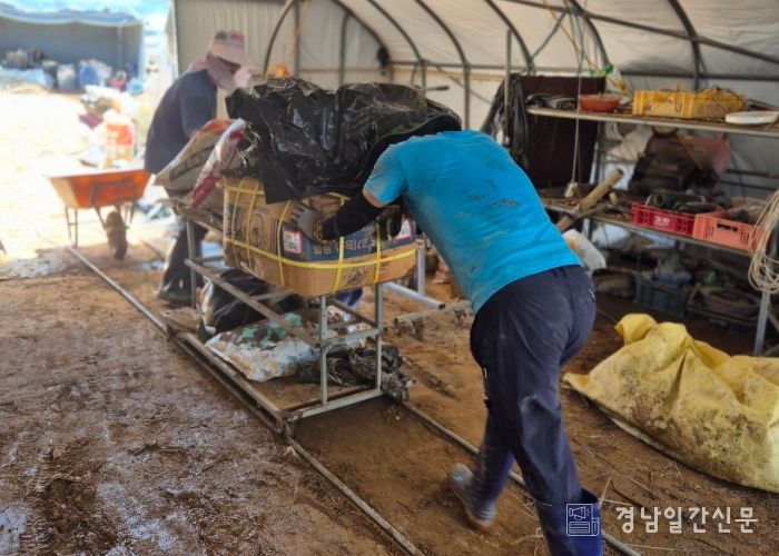 사천시농업기술센터, 산청군 수해 복구 지원