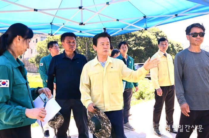 조규일 진주시장, 침수피해 현장 최종 점검