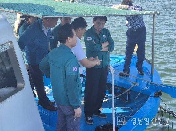 통영시, 고수온 주의보 발령에 따른 현장점검