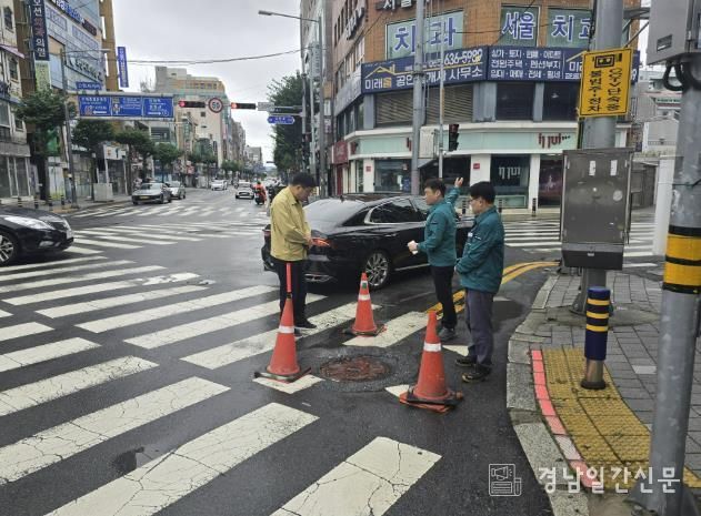 거제시 부시장, 호우 피해 상황 및 응급복구 현장 점검