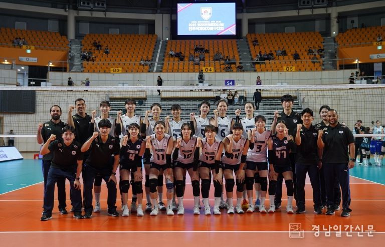 진주국제여자배구대회, 개막 첫날 열전 펼쳐져 - 대한민국 아르헨티나 경기 (사진출저 대한배구협회)