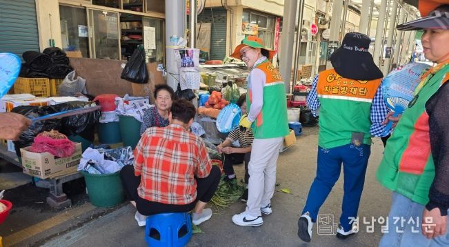 합천군 지역자율방재단, 폭염 대비 예찰활동 전개