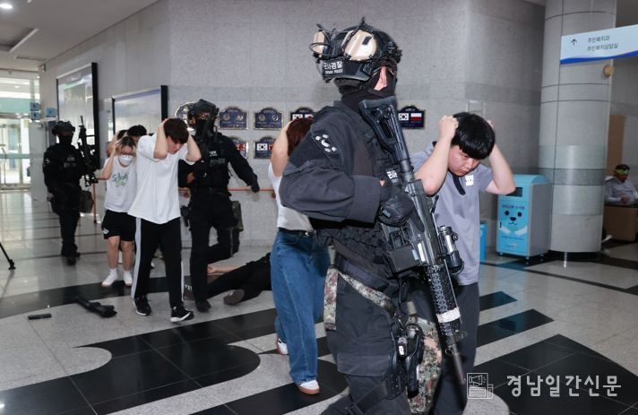 사천시, 시청사 테러대응 을지연습 실제훈련 실시