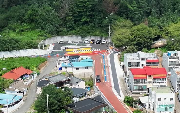 밀양여고 통학로 개선공사 전경