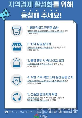 거창군, 합리적 소비·착한 소비로 경제 활성화 동참 요청
