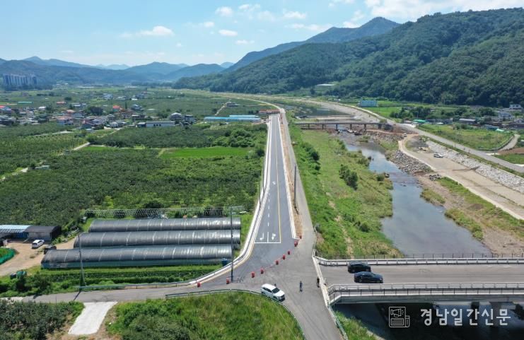 사천강 도시계획도로(소로1-102호선) 개통