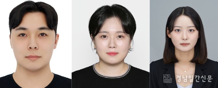 경상국립대학교 생명자원과학과 박사후연구원 조두용 씨, 석사과정 정원진, 유세영 씨(왼쪽부터)