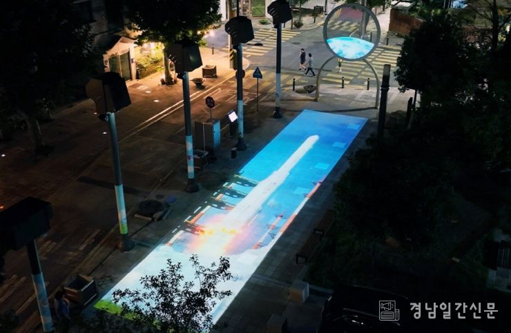 진주시, 미디어파사드 ‘인터렉션 콘텐츠’ 첫선(성북지구)