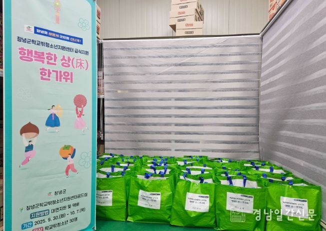 창녕군학교밖청소년지원센터, 추석맞이 급식 지원