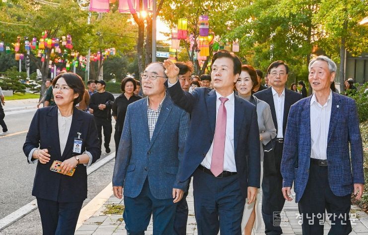 명예도로 내 실크등 설치 현장 점검