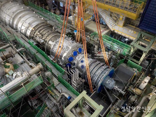 성능시험중인가스터빈