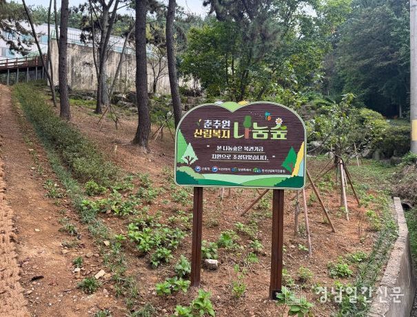 노인복지시설 춘추원 내‘산림복지 나눔숲’준공