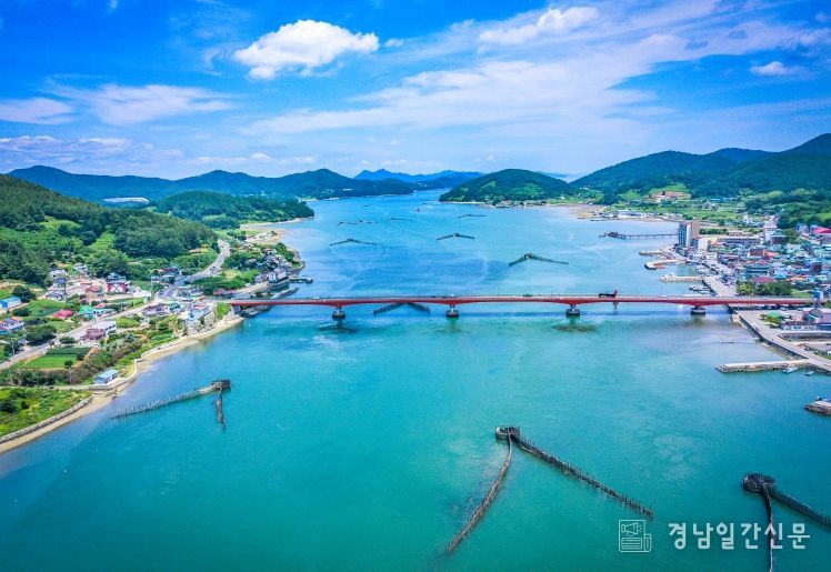 지족해협 죽방렴 어업 전경