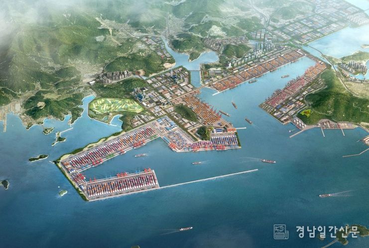 진해신항 조감도