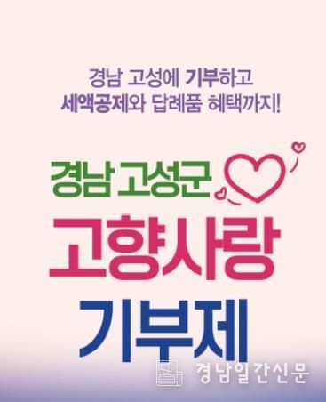 경남 고성군, 고향사랑기부제 답례품 대대적 확대