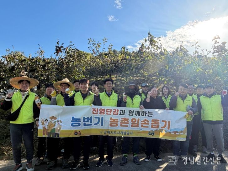 지역특산물 ‘진영단감’ 수확 지원