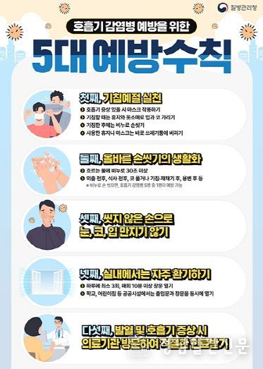 호흡기 감염병예방수칙 포스터