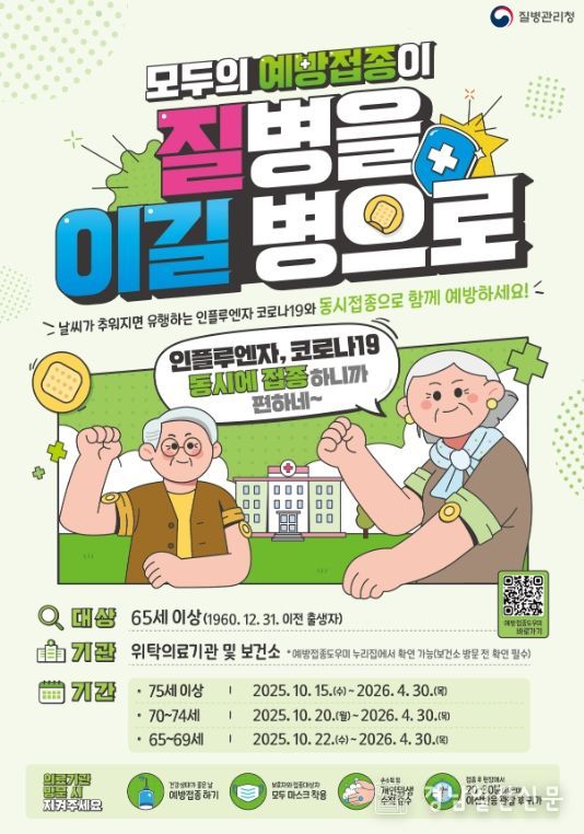 65세 이상 고령층 코로나19 백신접종 권고