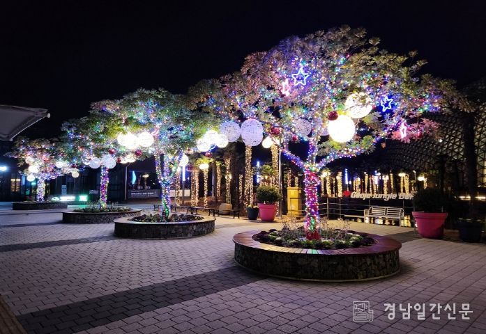 거제식물원 야간 경관조명 설치로 관람 만족도 향상