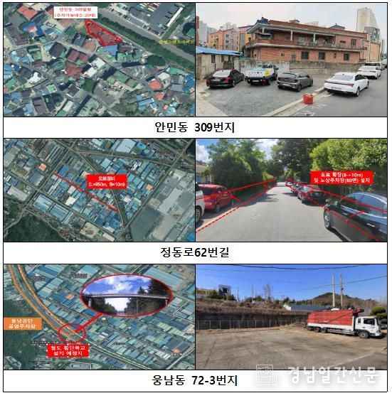 공영주차장 위치도 및 현장사진