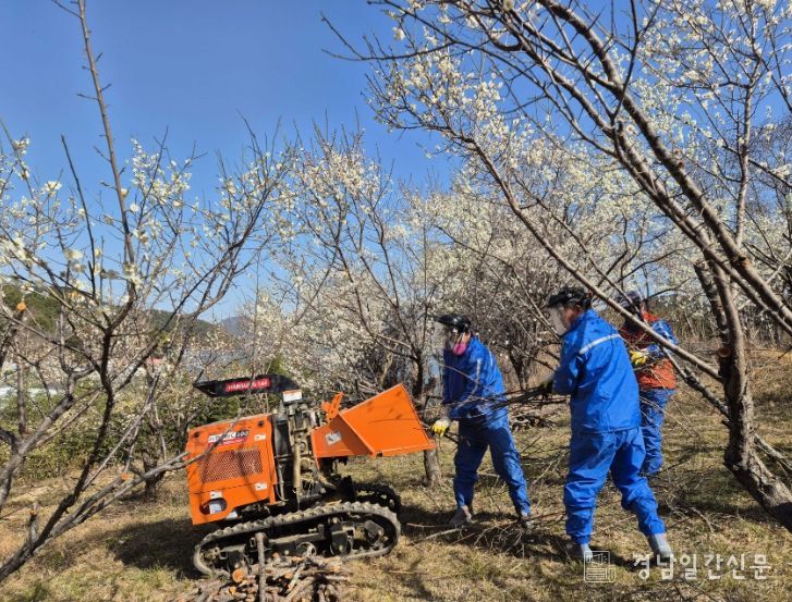 도서지역 취약농가 대상 영농부산물 파쇄 지원