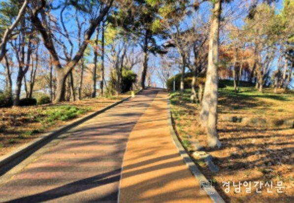 고성군, 남산공원 봄맞이 공원시설 정비 추진(코르크바닥길)