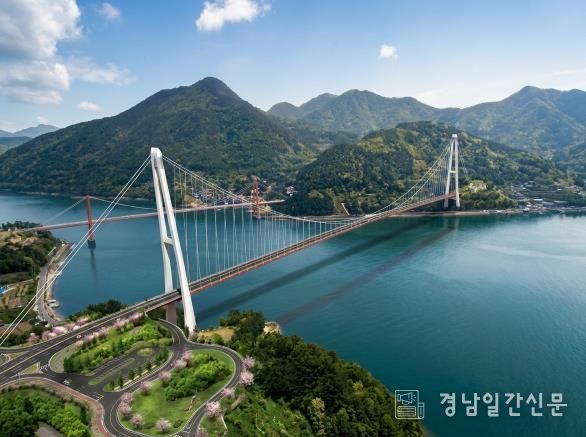 남해군, 남해대교 해저관로 압입공사 본격 착수